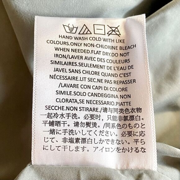 NWT New Fear of God Essentials Long Twill Coat Sycamore Grayish Green Medium - Picture 15 of 16